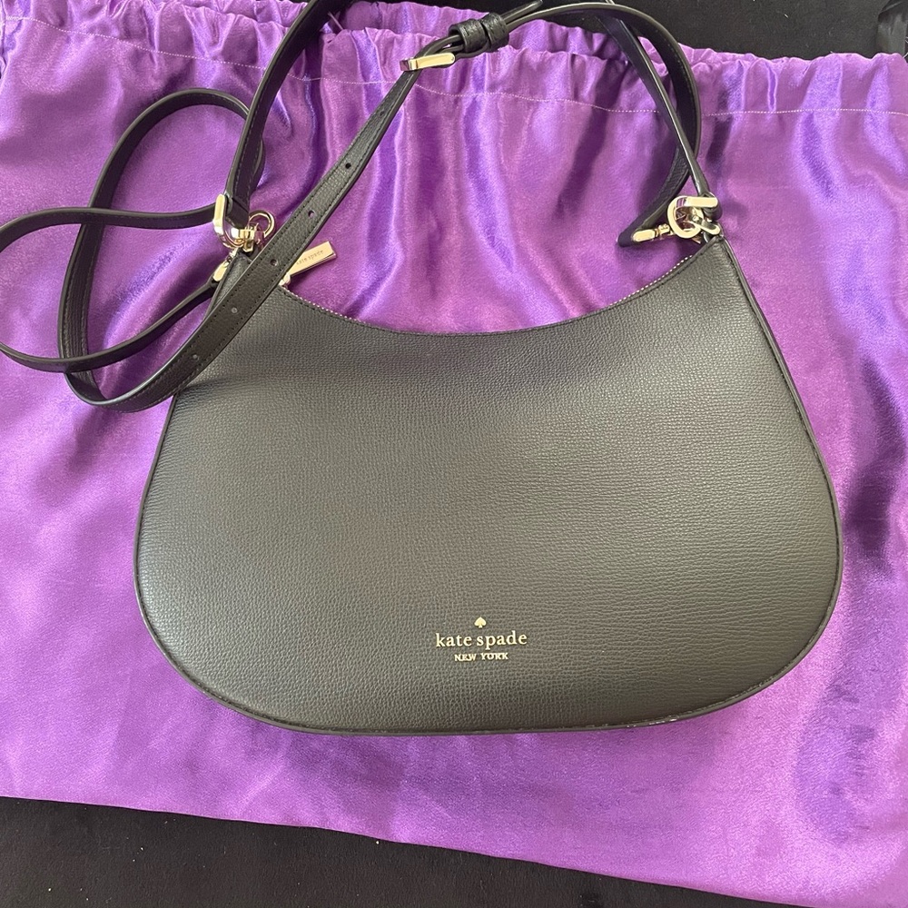 Kate Spade Weston Black Leather Shoulder Bag K8453
